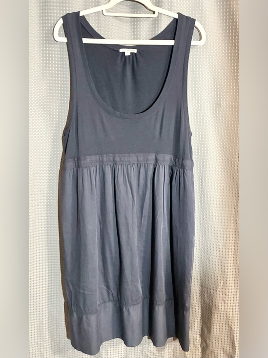 James Perse Dresses & Skirts - Standard James Perse Mix Media Dress Sz 4 Blue Pockets Minimalist Staple USA
